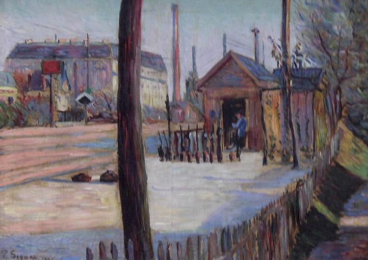 Paul Signac Railway junction near Bois Colombes Germany oil painting art